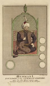 1300年のオスマン帝国のオスマン1世（1259〜1326）の創設者。 作： Claude du Bose